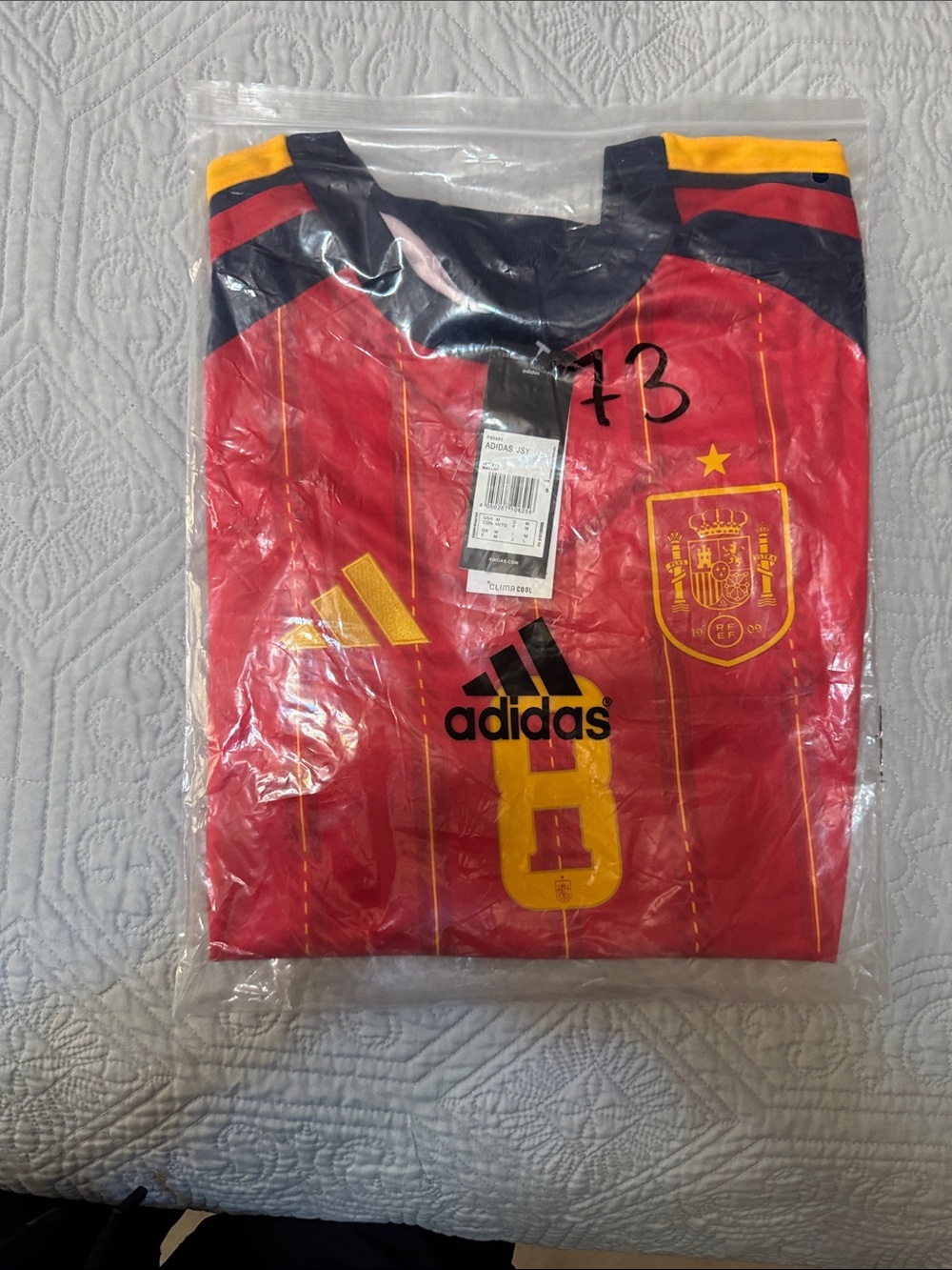adidas Red & Yellow Spain Soccer Jersey